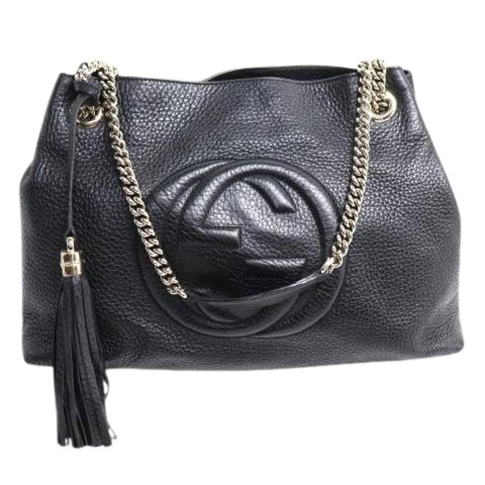 Gucci Vintage Pre-owned Soho Interlocking G Tote Bag - Vintage - Dame - Sort - ONE SIZE - Uld