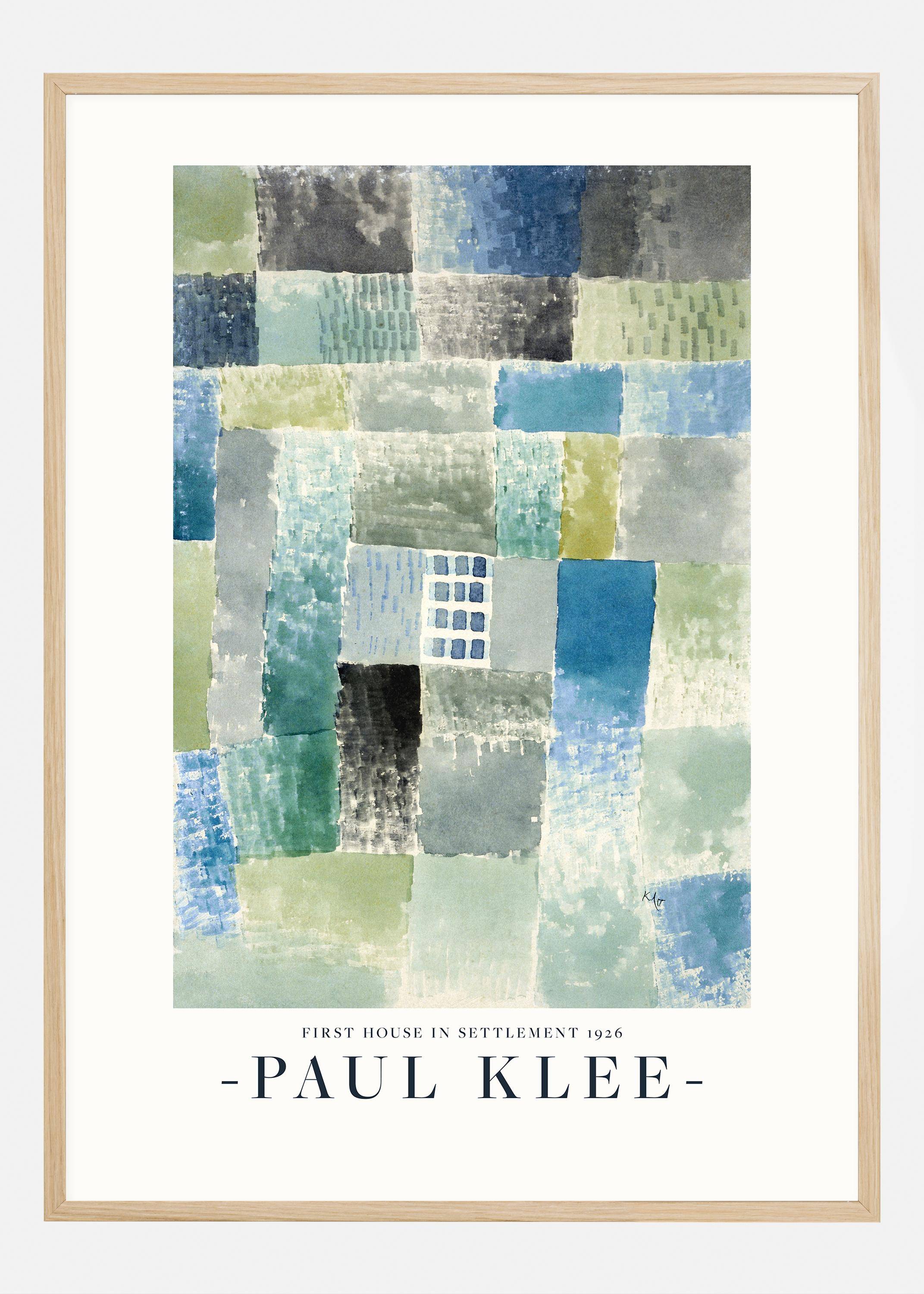 Paul Klee - First House in a Settlement 1926 Poster (70x100 cm)