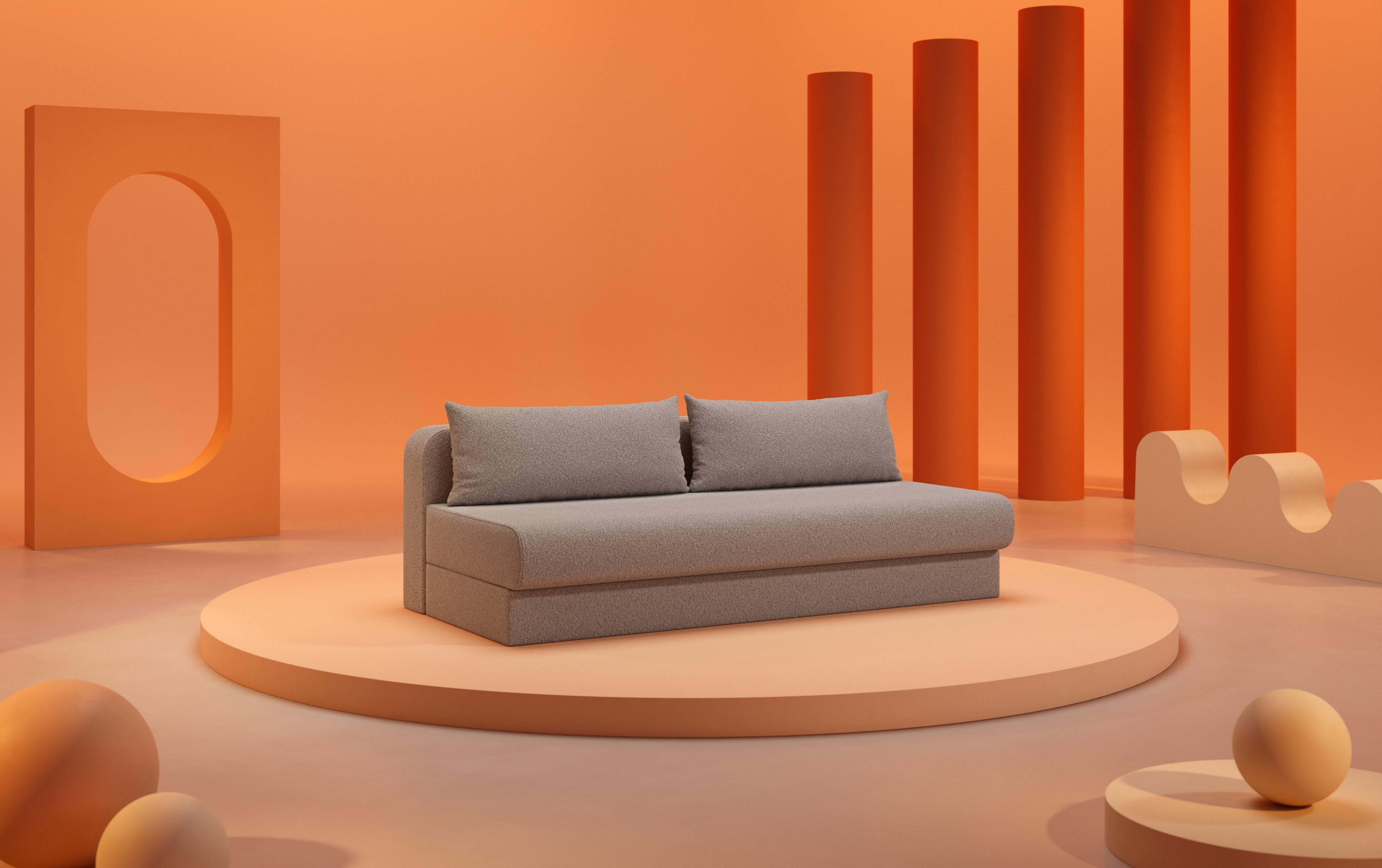 Bedre Nætter Mome Boucletta  Sovesofa 140x200 cm.