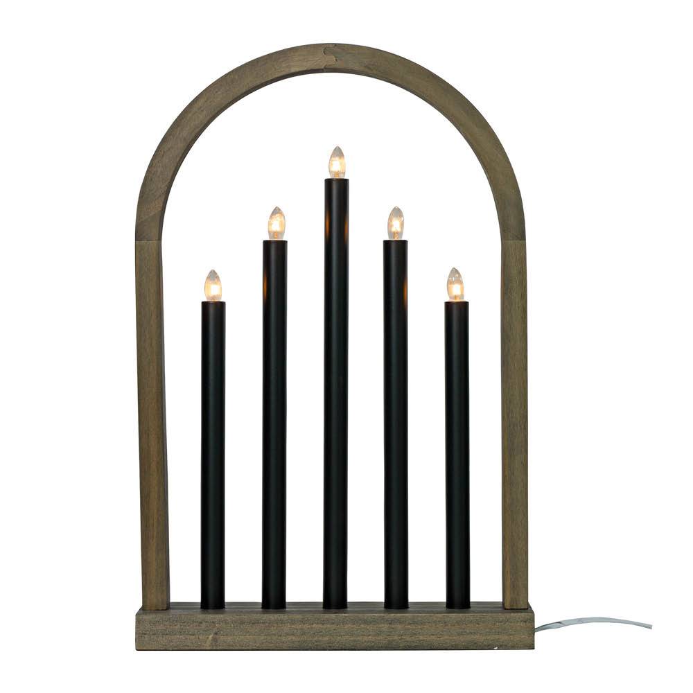Aneta Lighting - Oslo adventsljusstake 49 cm gråbets/svart