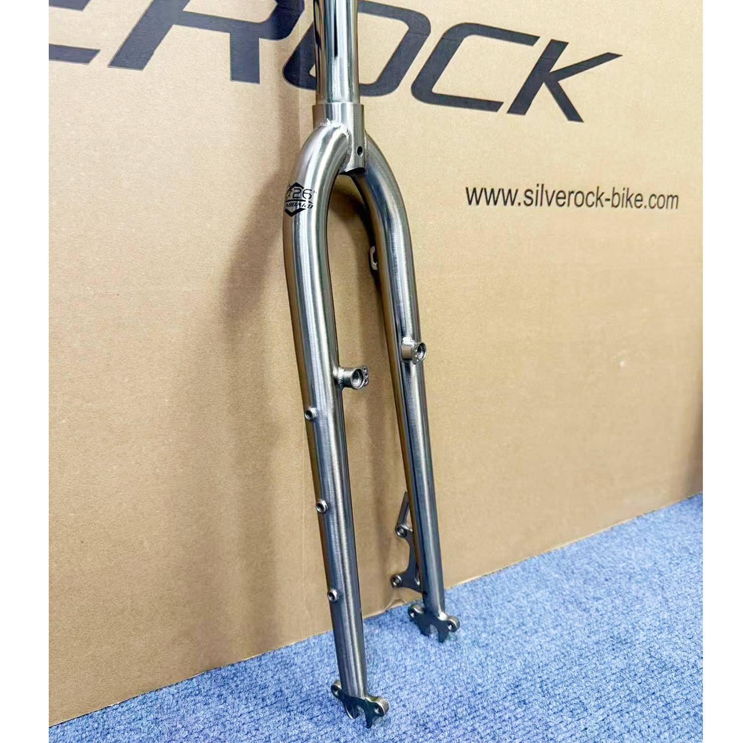 TSUNAMI Chromoly Steel 26 27.5" 29" MTB Rigid Fork 1 1/8" 28.6mm Disc Brake Classic Silver Cr-mo 4130 Mountain Bike 650B Forks