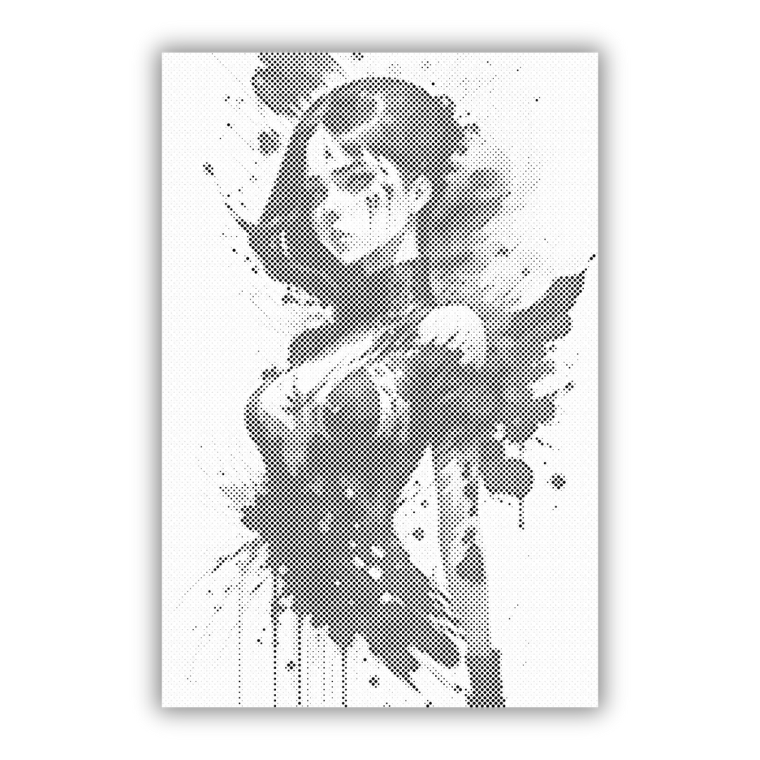 Provokative Frau | Dot Painting - 40x60cm (16'' x 24'') / Premium Inramad (Klar att hänga)