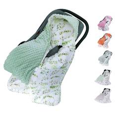 Miracle Babyfilt för babystol, vinter, gosig universalfilt, 90 x 90 cm, för barnvagn (blad)