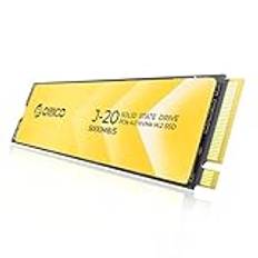 ORICO SSD 2 TB M.2, PCIe 4.0 Gen4 x 4 intern NVMe SSD, upp till 5200 MB/s, intern solid state-enhet, för spel och videoklipp – J20