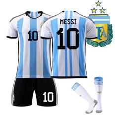 Verdensmester Argentina Messi 3-stjernet fodboldtrøje nr. 10 Messi 8-9years