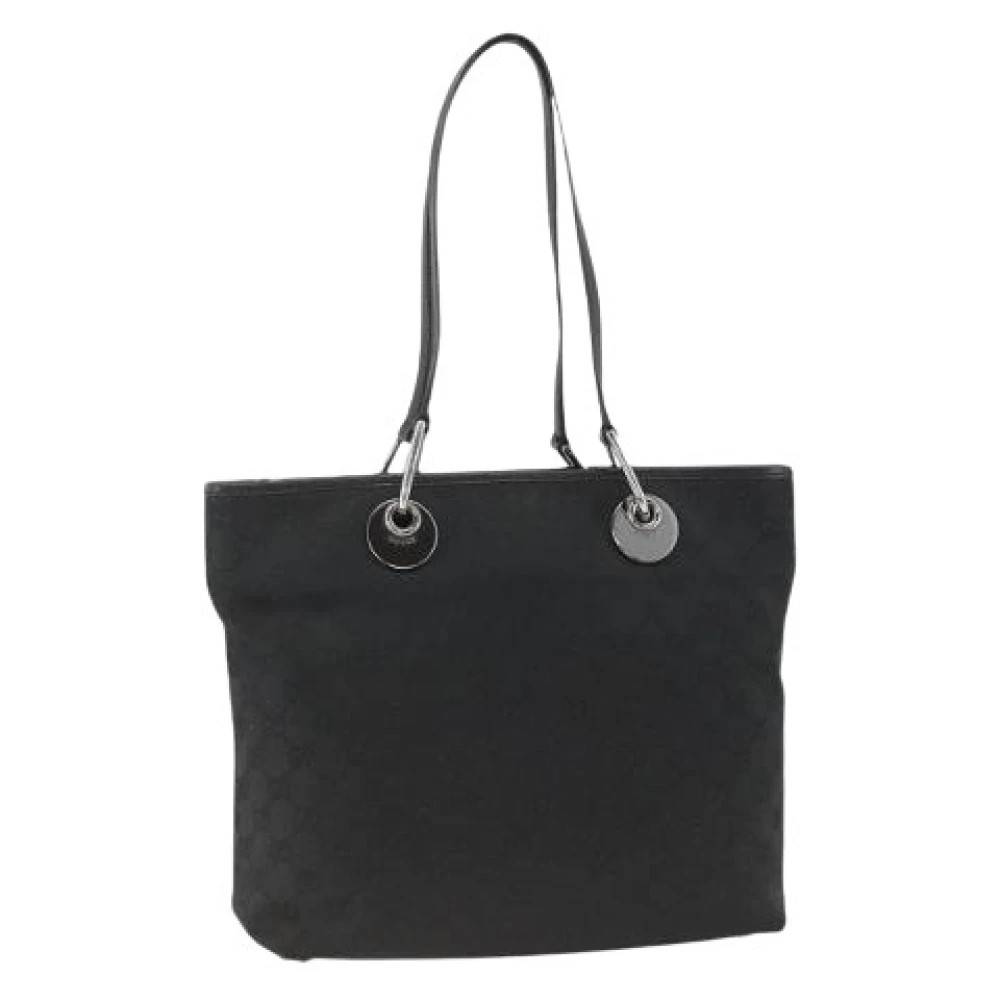 Gucci Vintage Pre-owned Vintage GG Canvas Tote Bag - Vintage - Dame - Sort - ONE SIZE - Læder