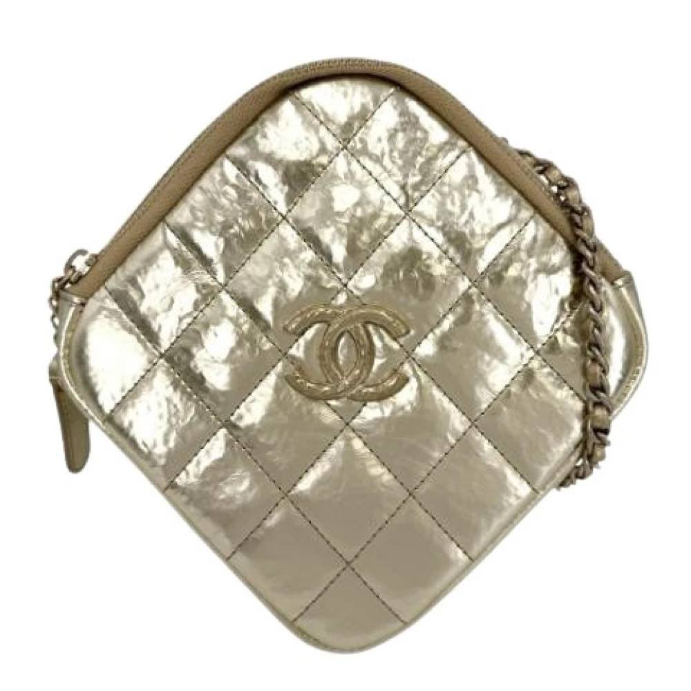Chanel Vintage Pre-owned Vintage Mini Skuldertaske - Vintage - Dame - Gul - ONE SIZE - Uld
