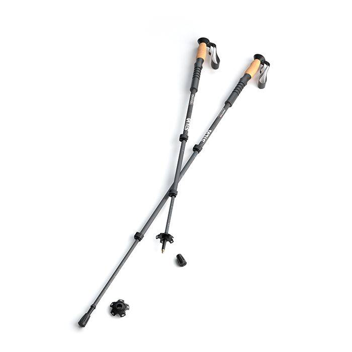 Silva Trekking Poles Aluminum Cork: Black
