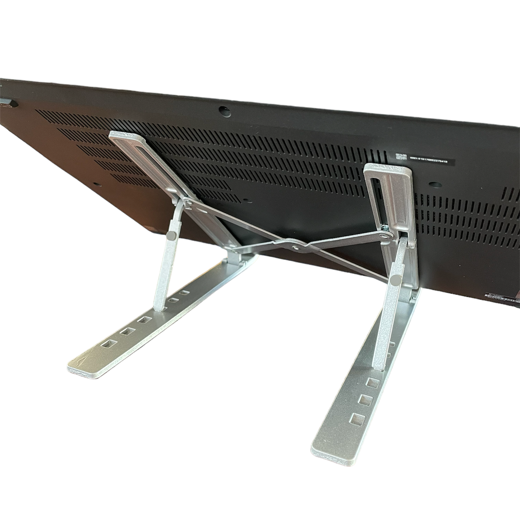 Laptop-holder - Sammenklappelig med 6 forskellige højdeindstillinger. Skridsikker.