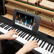 61-Key Foldable Electronic Piano Multifunctional Electronic Organ 61 Keys Sensitive Piano Keyboard 61 Keys svart