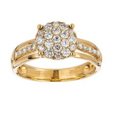 Diamantring 18K guld, 15.5