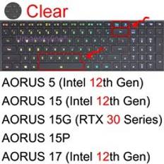 Aero tangentbordsfodral för gigabyte aorus 5 7 15g 15p 17g 17x aero 15 17 hdr 15w 15x g5 g7 a7 gaming protector skin case laptop - Klar aorus 17