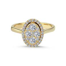 Nuran - Posh diamantring i 14 kt guld med i alt 0,64 ct. brillanter