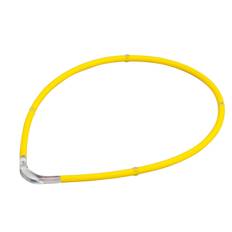 phiten Necklace RAKUWA Magnetic Titanium Necklace Yellow x Clear 45cm Relief Blood Women S- [Stiff Shoulders] [Stiff Neck] [Improves Stiffness]