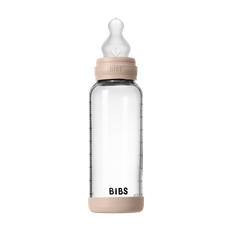 Sutteflaske i Glas 240 ml Silikone – Blush - Mellem flow