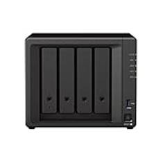 Synology DS923+ NAS 4-bay-diskstation (AMD Ryzen™ 4 trådar R1600 Dual-Core 4 GB ram 2 x RJ-45 1 GbE LAN-port) 16 TB paket med 4 x 4 TB Seagate IronWolf