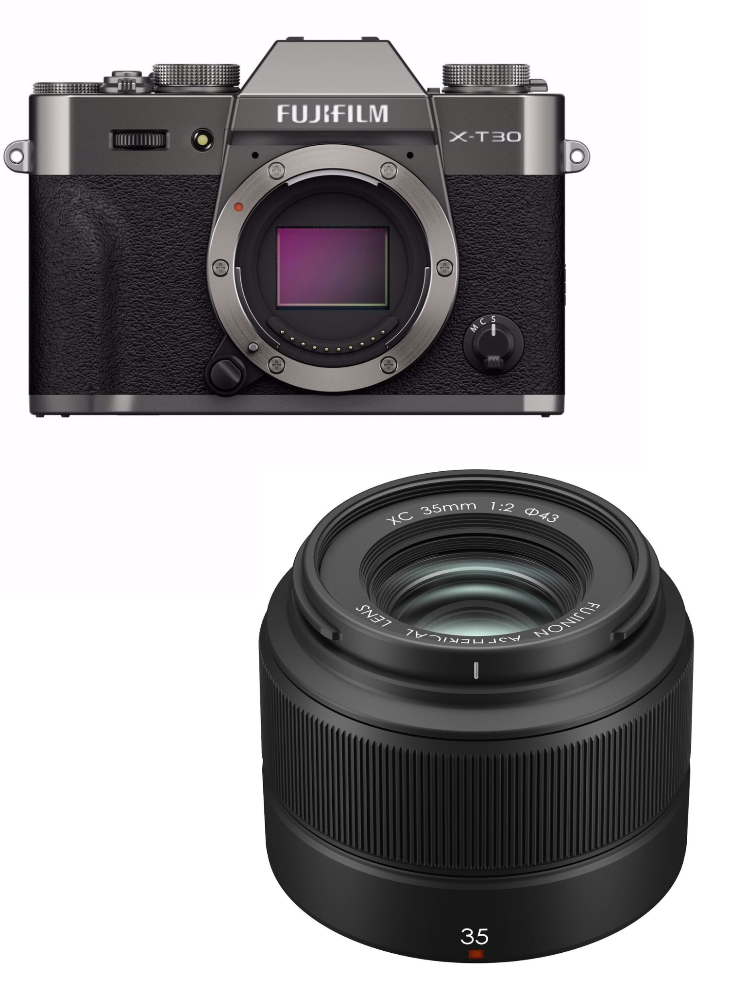 Fujifilm - X-T30 III & XC 35mm F2.0 - 26MP Kamerapaket med 6.2K Video - Bundle