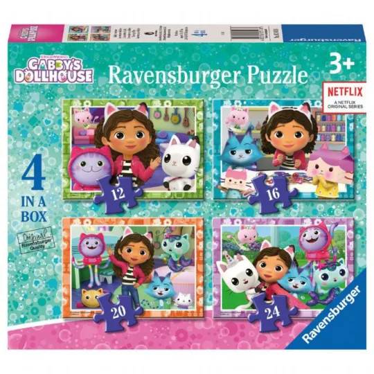 Gabbys Dollhouse Puslespil 4i1 Ravensburger Gabby puslespil 31436
