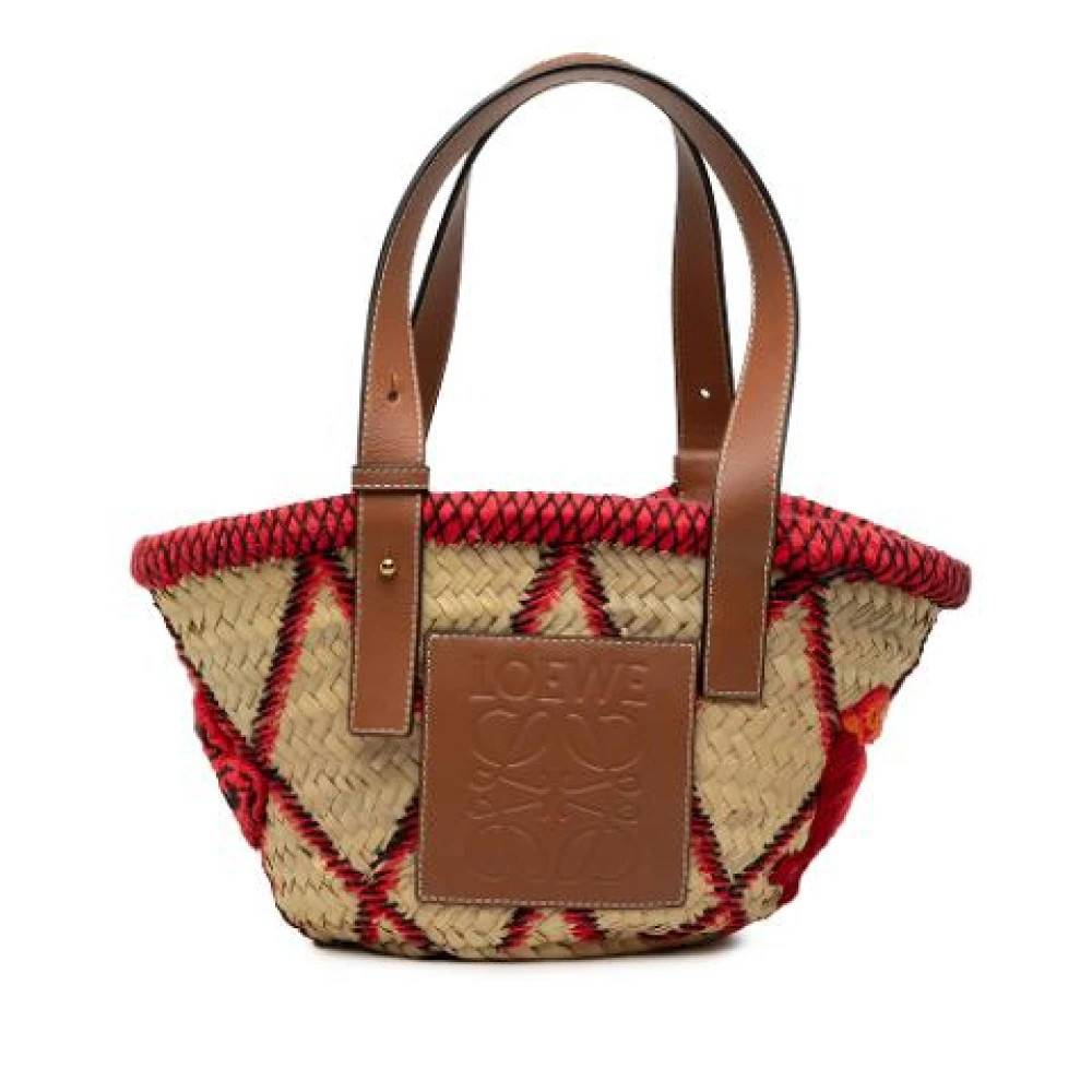 Loewe Pre-owned Pre-owned Raffia Tote - Vintage - Dame - Beige - ONE SIZE - Læder