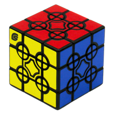 Calvin's Puzzle Sam Gear Orbit Cube Black (6-Faces, All 1/4 Divided Circles)