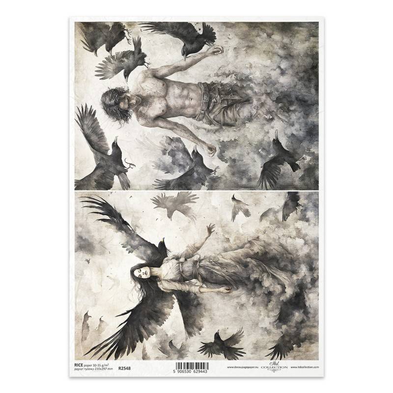 Itd Collection - Rice paper - rispapir - A4 - 1 ark - Vinget par
