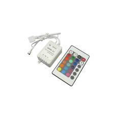 RGB kontroller med fjernbetjening - 12V, infrarød, 60W