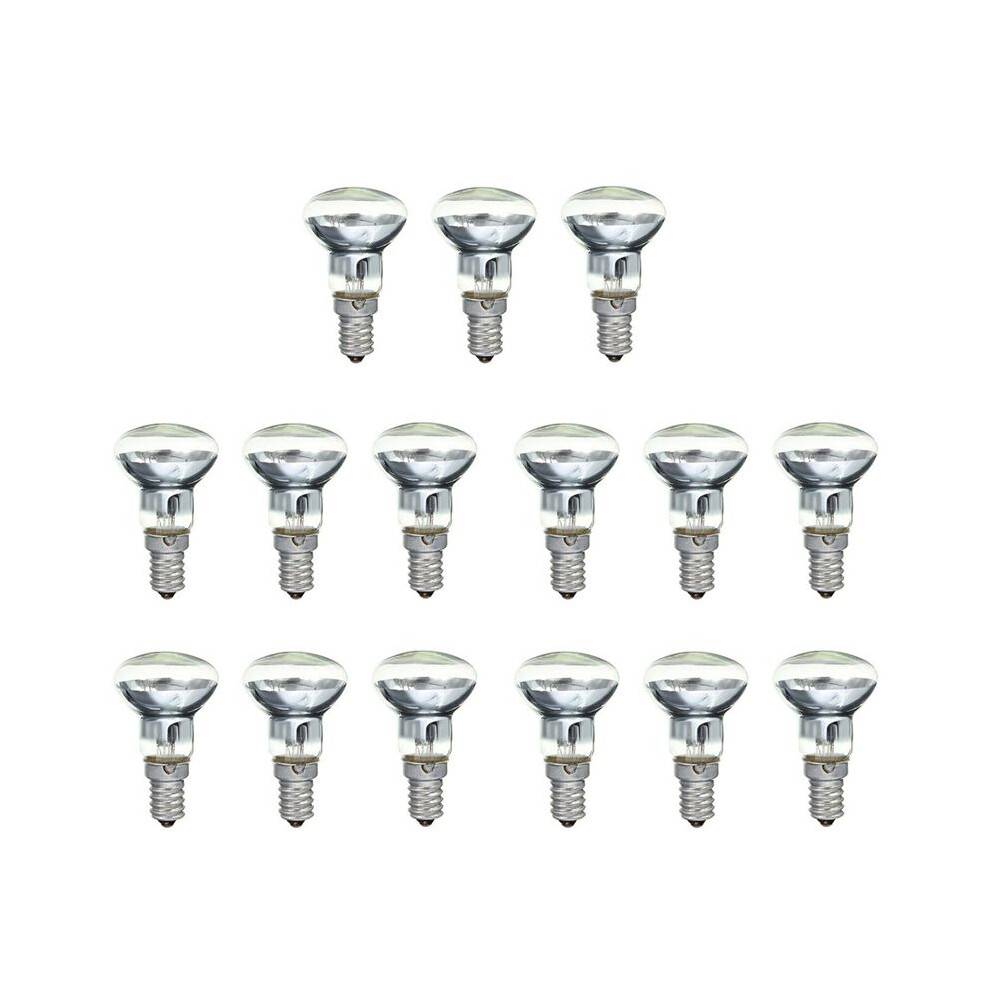 Replacement Lava Lamp E14 R39 30W Spotlight Screw in Light Bulb Clear Reflector Spot Light Bulbs Lava Incandescent 15Pcs