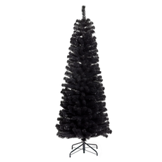 Kunstigt juletræ i sort, model "BLING" 180x68 cm