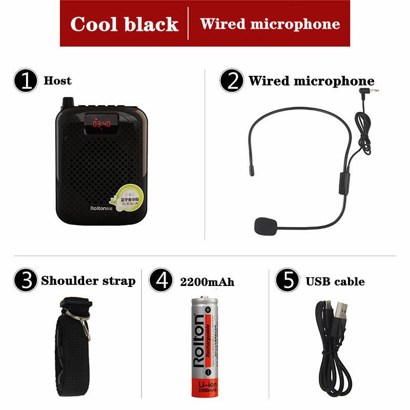 Rolton k500 bärbar bluetooth högtalare mikrofon röstförstärkare booster megafon högtalare för försäljning undervisning guide