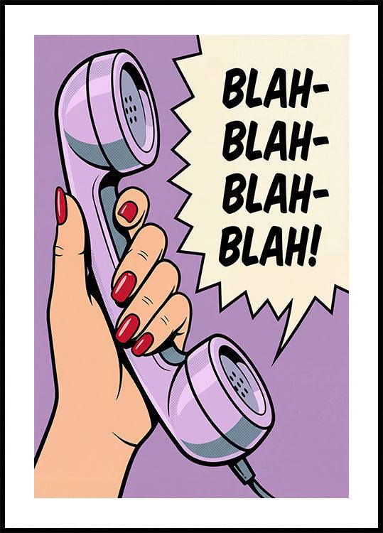 Blah Blah Blah Plakat (21x30cm) - Plakater >
