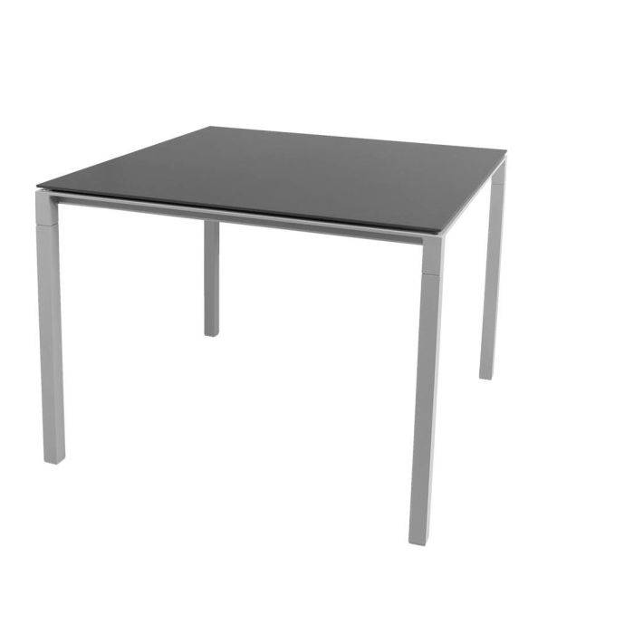Cane-line - Pure bord - 100 x 100 cm -Light grey-Nero black