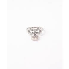 CHANEL CC Ribbon Ring - Silver