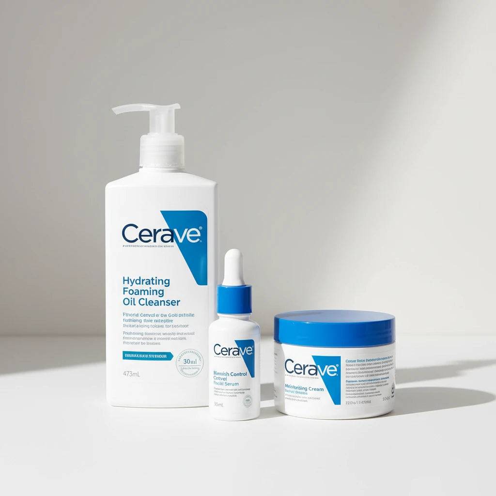 CeraVe Hudpleje Rutinesæt (Cleanser + Serum + Creme)