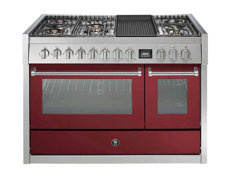 Genesi - Combi-steam Gaskomfur 120 cm (2 ovne) + BBQ - Steel.