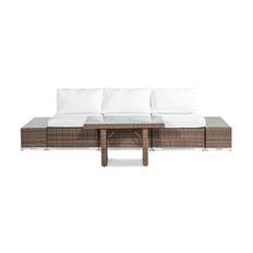 Comfort Garden Bahamas Loungegrupp 3-sits - Sand Bord Avslut & Loungeset Vit,Brun