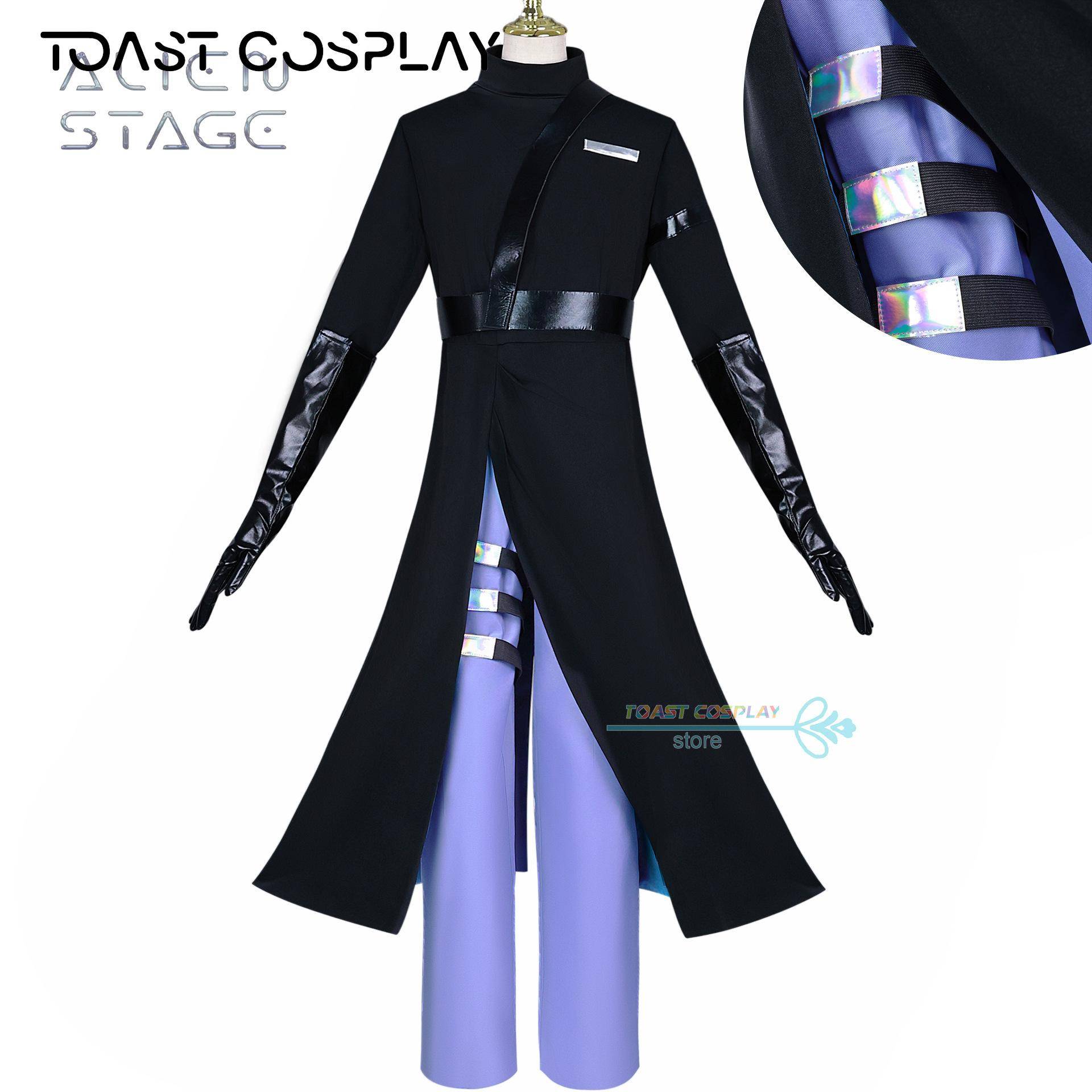 Ivan Cosplay Anime Alien Stage Ivan Cosplay Kostym Halloweenfest Rollspelsklänning Uniform cm black