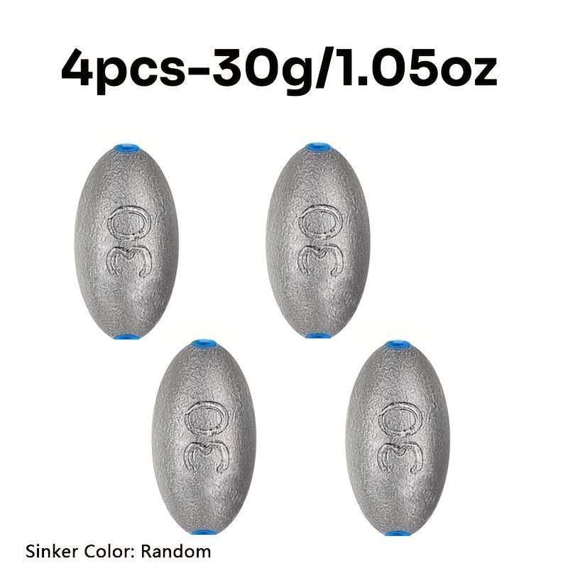 Fishing Egg Sinker Weights 3–60g, Inline Slip Sinker (random Color) With Smooth No-snag Design, Ideal For Long Casting & Bottom Fishing, Multiple Sizes For Saltwater & Freshwater