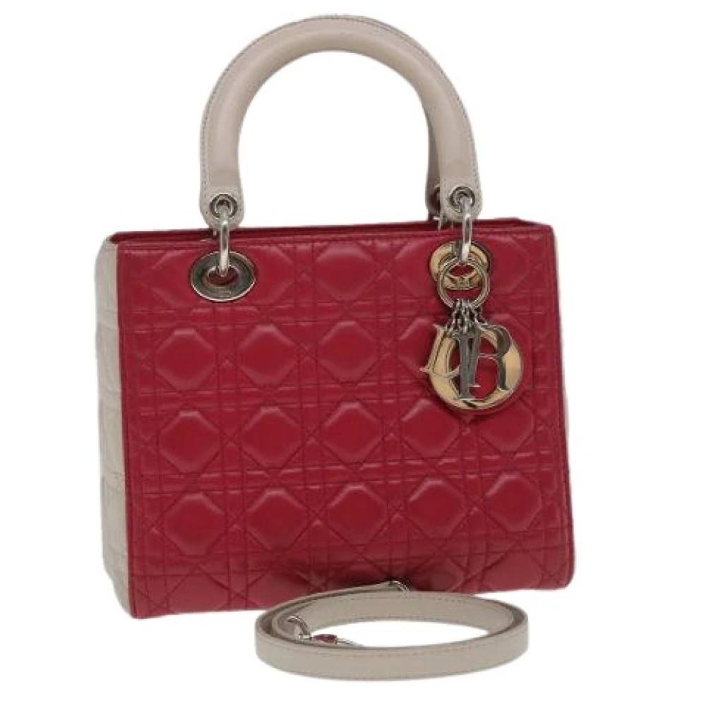 Dior Vintage Pre-owned Vintage Læder Håndtaske - Vintage - Dame - Rød - ONE SIZE - Læder