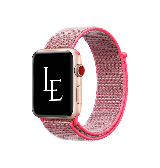 Apple Watch (38/40/SE/41/42mm) - L'Empiri™ Nylon Velcro Rem - Rød