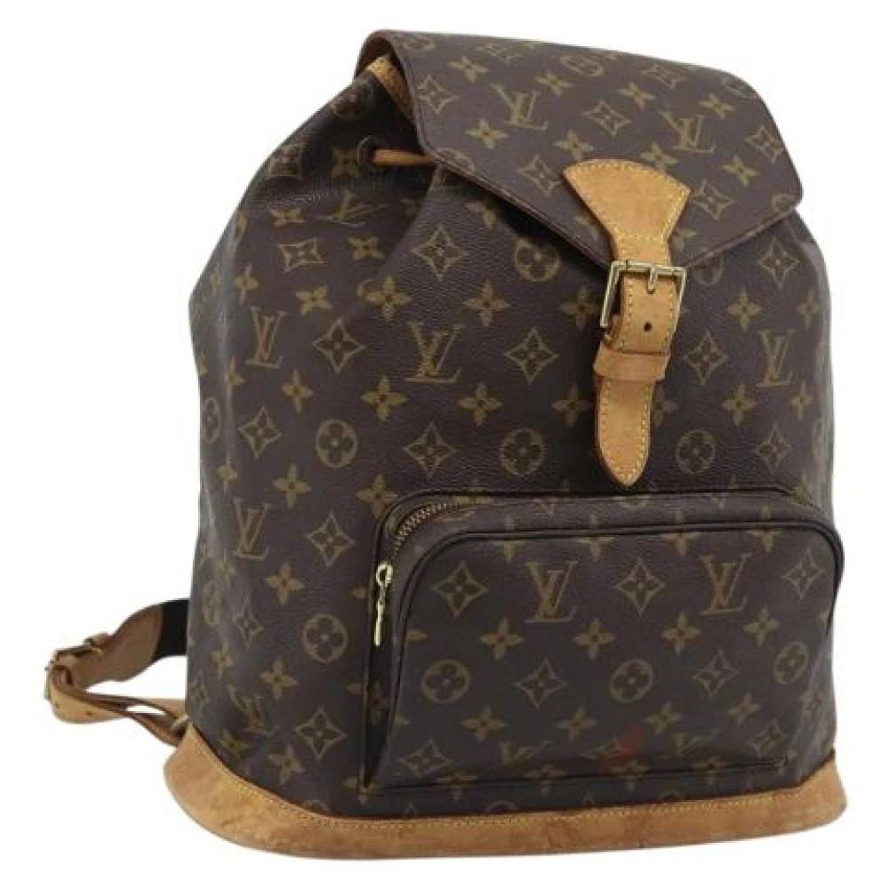 Louis Vuitton Vintage Pre-owned Montsouris GM Rygsæk - Vintage - Dame - Brun - ONE SIZE - Uld