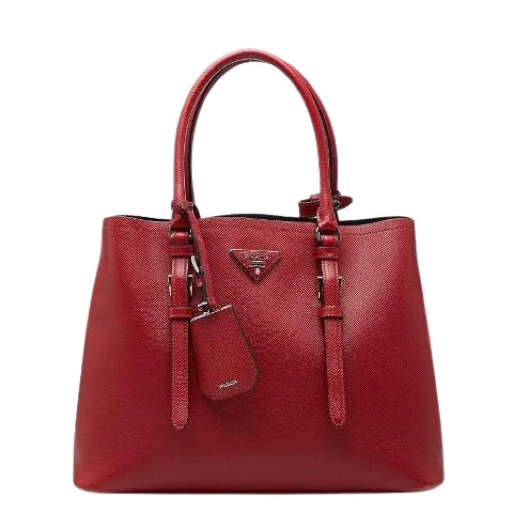 Prada Vintage Pre-owned Laeder prada-tasker - Vintage - Dame - Rød - ONE SIZE -
