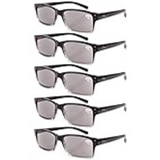 Eyekepper Män läsglasögon – 5-pack gråtonade linsglasögon för män som läser under solen, läsarglasögon kvinnor