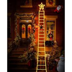 LED Julemand, stige, lyskæde, 3m LED udendørs julelys, 315 LED'er, lyskæde, juletræ, vindue, 8 modes, terrasse, have