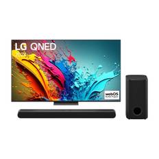 LG 65" 4K QNED TV 65QNED87T6B + NS77TY 3.1.3 Dolby Atmos soundbar ➞ På lager - klar til levering og afhentning