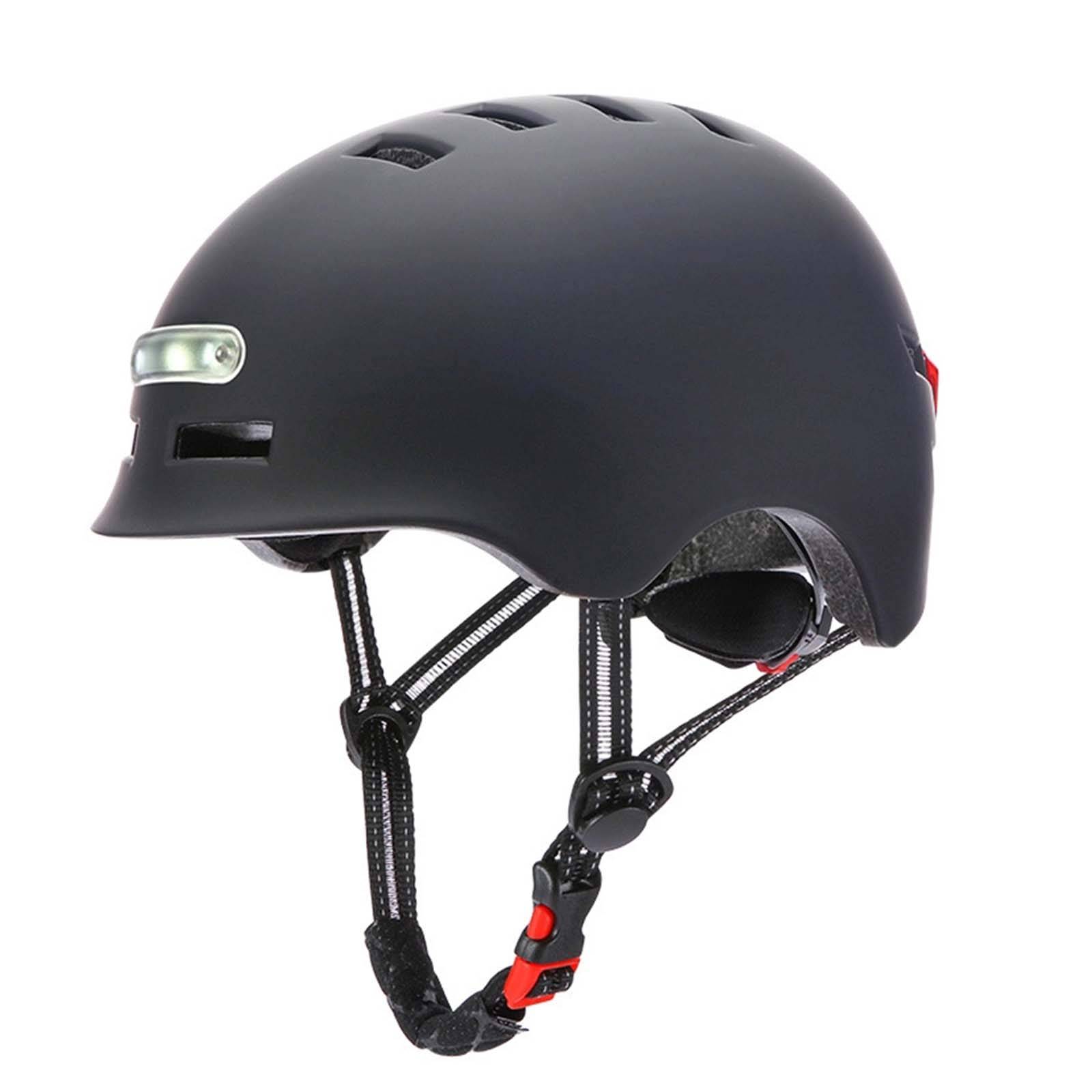 Svart Cykelhjälm med LED-lampa