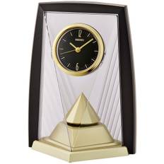 Seiko Clocks Bordsklocka QXN234K - Unisex - 18 cm - Quartz - Black/Gold (24.9 x 18.5 x 16 cm)