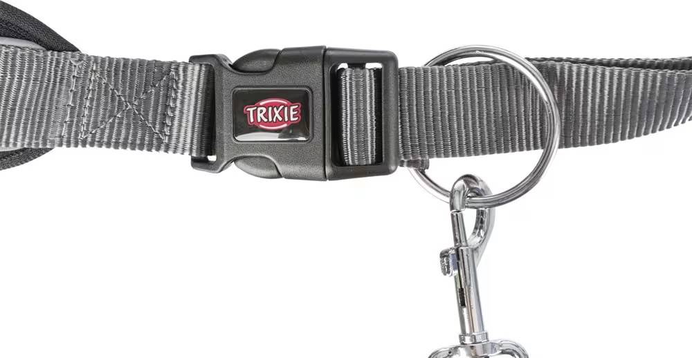Trixie HandsFreebälte med expander M/L – Löparkoppel med neoprenvaddering och reflexer, midja 70–130 cm