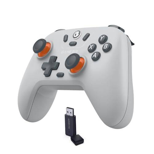 GameSir Nova Lite Wireless Controller – 2.4G & Bluetooth Gamepad for Windows PC, iPhone, Android, Switch & Steam Deck – Hall Effect Triggers, Turbo Function, Rumble Vibration (Ash Gray)