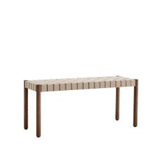 &Tradition - Betty Bench TK4, Small, Smoked/Natural Webbing - Bænke - Thau & Kallio - Beige,Træ farvet - Træ/Tekstilmateriale