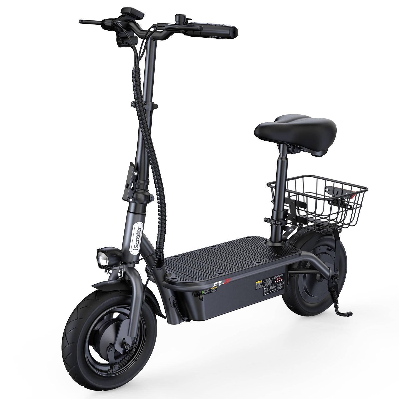 iSCOOTER F3 1000W Motor City Pendling Elektrisk Skoter 48V13AH Batteri 10 Tum Vägdäck Utomhus Körning E-SCOOTER